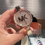 Buy Shop Michael Kors Charley Quartz Crystals Rose Gold Dial Rose Gold Steel Strap Watch For Women - MK4433 USA Online