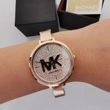 Buy Shop Michael Kors Charley Quartz Crystals Rose Gold Dial Rose Gold Steel Strap Watch For Women - MK4433 USA Online