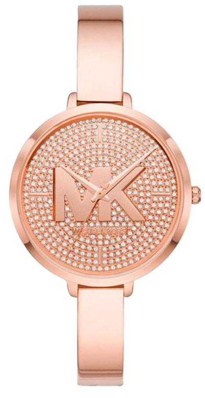 Buy Shop Michael Kors Charley Quartz Crystals Rose Gold Dial Rose Gold Steel Strap Watch For Women - MK4433 USA Online