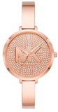 Buy Shop Michael Kors Charley Quartz Crystals Rose Gold Dial Rose Gold Steel Strap Watch For Women - MK4433 USA Online