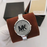 Buy Shop Michael Kors Charley Quartz Crystals Silver Dial Silver Steel Strap Watch For Women - MK4432 USA Online