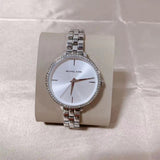 Buy Shop Michael Kors Charley Quartz Silver Dial Silver Steel Strap Watch for Women - MK4398 USA Online