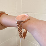 Buy Shop Michael Kors Charley Three-Hand Analog Rose Gold Dial Rose Gold Steel Strap Watch for Women - MK4400 USA Online