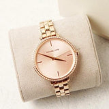Buy Shop Michael Kors Charley Three-Hand Analog Rose Gold Dial Rose Gold Steel Strap Watch for Women - MK4400 USA Online