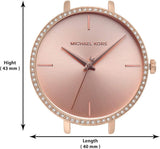 Buy Shop Michael Kors Charley Three-Hand Analog Rose Gold Dial Rose Gold Steel Strap Watch for Women - MK4400 USA Online