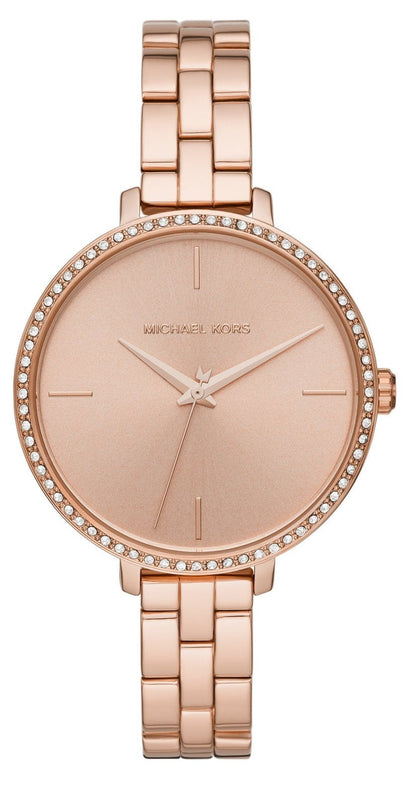Buy Shop Michael Kors Charley Three-Hand Analog Rose Gold Dial Rose Gold Steel Strap Watch for Women - MK4400 USA Online