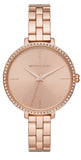 Buy Shop Michael Kors Charley Three-Hand Analog Rose Gold Dial Rose Gold Steel Strap Watch for Women - MK4400 USA Online