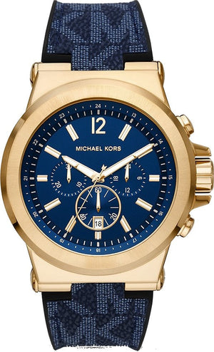 Buy Shop Michael Kors Dylan Chronograph Blue Dial Blue Rubber Strap Watch For Men - MK8936 USA Online