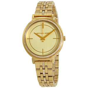 Buy Shop Michael Kors Cinthia Quartz Gold Dial Gold Steel Strap Watch For Women - MK3681 USA Online