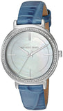 Buy Shop Michael Kors Cinthia Mother of Pearl Dial Blue Leather Strap Watch for Women - MK2661 USA Online