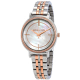 Buy Shop Michael Kors Cinthia Mother of Pearl Dial Two Tone Steel Strap Watch For Women - MK3831 USA Online