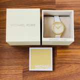 Buy Shop Michael Kors Cinthia Mother of Pearl Dial White Leather Strap Watch for Women - MK2662 USA Online