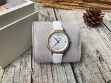 Buy Shop Michael Kors Cinthia Mother of Pearl Dial White Leather Strap Watch for Women - MK2662 USA Online