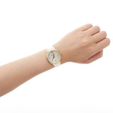 Buy Shop Michael Kors Cinthia Mother of Pearl Dial White Leather Strap Watch for Women - MK2662 USA Online