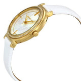 Buy Shop Michael Kors Cinthia Mother of Pearl Dial White Leather Strap Watch for Women - MK2662 USA Online
