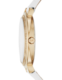 Buy Shop Michael Kors Cinthia Mother of Pearl Dial White Leather Strap Watch for Women - MK2662 USA Online