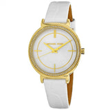 Buy Shop Michael Kors Cinthia Mother of Pearl Dial White Leather Strap Watch for Women - MK2662 USA Online