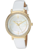 Buy Shop Michael Kors Cinthia Mother of Pearl Dial White Leather Strap Watch for Women - MK2662 USA Online