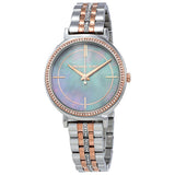 Buy Shop Michael Kors Cinthia Mother of Pearl Grey Dial Two Tone Steel Strap Watch for Women - MK3642 USA Online