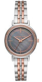 Buy Shop Michael Kors Cinthia Mother of Pearl Grey Dial Two Tone Steel Strap Watch for Women - MK3642 USA Online