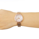 Buy Shop Michael Kors Cinthia Mother of Pearl Rose Gold Dial Rose Gold Steel Strap Watch for Women - MK3643 USA Online