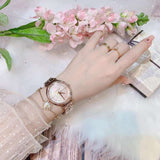 Buy Shop Michael Kors Cinthia Mother of Pearl Rose Gold Dial Rose Gold Steel Strap Watch for Women - MK3643 USA Online