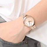 Buy Shop Michael Kors Cinthia Mother of Pearl Rose Gold Dial Rose Gold Steel Strap Watch for Women - MK3643 USA Online
