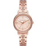 Buy Shop Michael Kors Cinthia Mother of Pearl Rose Gold Dial Rose Gold Steel Strap Watch for Women - MK3643 USA Online