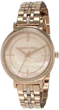 Buy Shop Michael Kors Cinthia Mother of Pearl Rose Gold Dial Rose Gold Steel Strap Watch for Women - MK3643 USA Online
