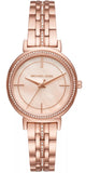 Buy Shop Michael Kors Cinthia Mother of Pearl Rose Gold Dial Rose Gold Steel Strap Watch for Women - MK3643 USA Online