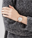 Buy Shop Michael Kors Cinthia Mother of Pearl Dial Pink Leather Strap Watch for Women - MK2663 USA Online