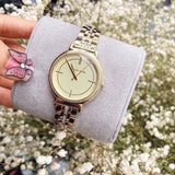 Buy Shop Michael Kors Cinthia Quartz Gold Dial Gold Steel Strap Watch For Women - MK3681 USA Online