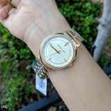 Buy Shop Michael Kors Cinthia Quartz Gold Dial Gold Steel Strap Watch For Women - MK3681 USA Online