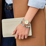 Buy Shop Michael Kors Cinthia Quartz Gold Dial Gold Steel Strap Watch For Women - MK3681 USA Online