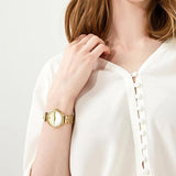 Buy Shop Michael Kors Cinthia Quartz Gold Dial Gold Steel Strap Watch For Women - MK3681 USA Online