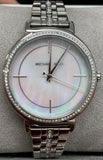 Buy Shop Michael Kors Cinthia White Mother of Pearl Dial Silver Steel Strap Watch for Women for Women - MK3641 USA Online