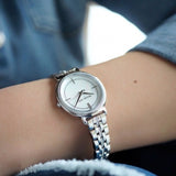 Buy Shop Michael Kors Cinthia White Mother of Pearl Dial Silver Steel Strap Watch for Women for Women - MK3641 USA Online
