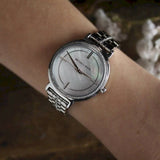 Buy Shop Michael Kors Cinthia White Mother of Pearl Dial Silver Steel Strap Watch for Women for Women - MK3641 USA Online