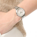 Buy Shop Michael Kors Cinthia White Mother of Pearl Dial Silver Steel Strap Watch for Women for Women - MK3641 USA Online