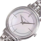 Buy Shop Michael Kors Cinthia White Mother of Pearl Dial Silver Steel Strap Watch for Women for Women - MK3641 USA Online