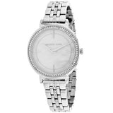 Buy Shop Michael Kors Cinthia White Mother of Pearl Dial Silver Steel Strap Watch for Women for Women - MK3641 USA Online