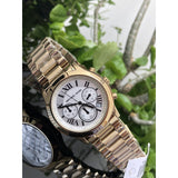 Buy Shop Michael Kors Cooper Chronograph White Dial Gold Steel Strap Watch For Women - MK5916 USA Online