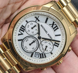 Buy Shop Michael Kors Cooper Chronograph White Dial Gold Steel Strap Watch For Women - MK5916 USA Online