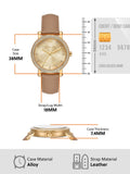 Buy Shop Michael Kors Corey Analog Gold Dial Brown Leather Strap Watch for Women - MK2986 USA Online
