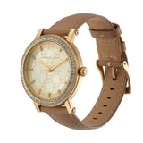 Buy Shop Michael Kors Corey Analog Gold Dial Brown Leather Strap Watch for Women - MK2986 USA Online