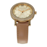 Buy Shop Michael Kors Corey Analog Gold Dial Brown Leather Strap Watch for Women - MK2986 USA Online