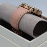 Buy Shop Michael Kors Corey Analog Rose Gold Dial Pink Leather Strap Watch For Women - MK2987 USA Online
