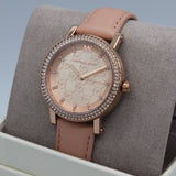 Buy Shop Michael Kors Corey Analog Rose Gold Dial Pink Leather Strap Watch For Women - MK2987 USA Online