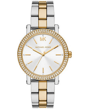 Buy Shop Michael Kors Corey Analog Silver Dial Two Tone Steel Strap Watch for Women - MK7348 USA Online