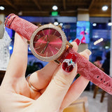 Buy Shop Michael Kors Corey Crystals Red Dial Red Leather Strap Watch for Women - MKO1025 USA Online